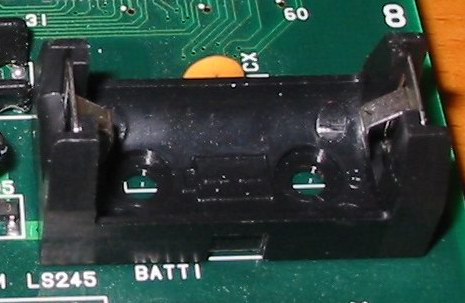 Mounted battery holder